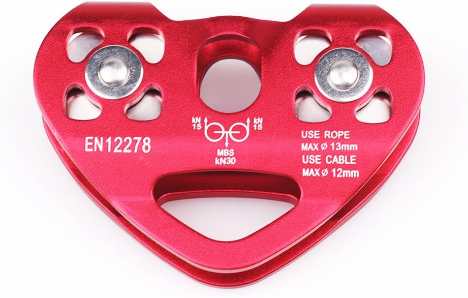 Zip line Cable Trolley Dual Pulley / High Speed For Military Rock Climbing / Rescue 30KN / 6000