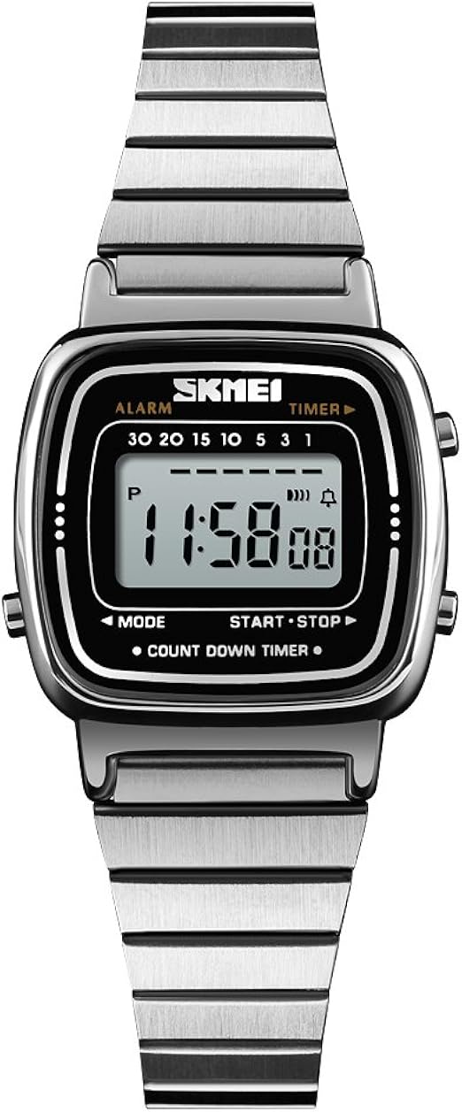 women's stainless steel digital watch