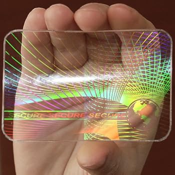 Amazon.com : 5 ID Cards Security Hologram Overlay Stickers with Micro ...