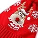 Kids Winter Warm Knit Beanie Hat and Scarf Set 2 Pcs,Crytech Pom Pom Deer Crochet Knitted Slouchy Snow Skull Ski Cap for 1-6 Years Baby Toddler Infant Boy Girl Christmas Accessory Gift (Elk)thumb 3