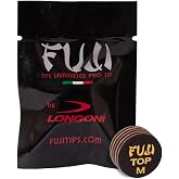 Longoni Fuji Camogli Laminated Billiard Pool 3-Cushion Carom Cue Tip, 14 mm | Balanced control, reliable grip, responsive feedback, and precise cueball control