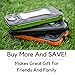 Solar Charger NVR DEAD 8000mAh Rugged Portable Charger For Everyday, Outdoors & Survival. Solar Power Bank Battery Pack w/ Dual USB & LED + FREE Carabiner, Survival Compass & Charging Cord
