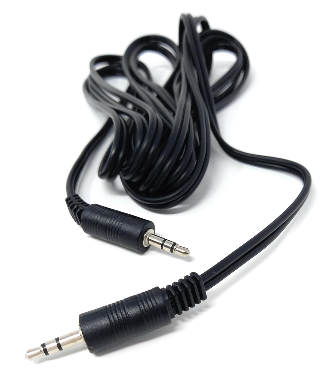 DRUT 1.2m 3.5mm to 3.5mm Aux Cable Audio Lead Stereo Headphone Mini Jack Male to Male Auxiliary Cord Compatible with Car Audio, TV, PC, Tablet, Laptop, MP3, Speaker Black Nickel Connectors 4ft