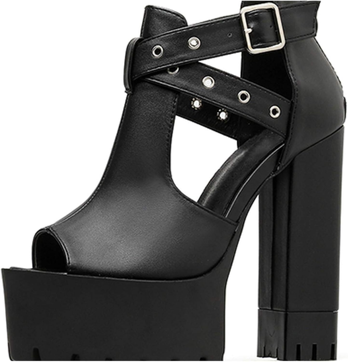 black platform heels amazon