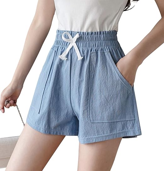 Amazon 綿麻ショートパンツ 麻レーヨンパンツ カジュアル ウエストゴム 春夏 無地 シンプル ゆったり フレアショートパンツ ボトムス ナチュラル ブルー4xl ショートパンツ 通販 Amazon 綿麻ショートパンツ 麻レーヨンパンツ カジュアル ウエストゴム 春夏 無地 シンプル ゆったり フレアショートパンツ ボトムス ナチュラル ブルー4xl ショートパンツ 通販