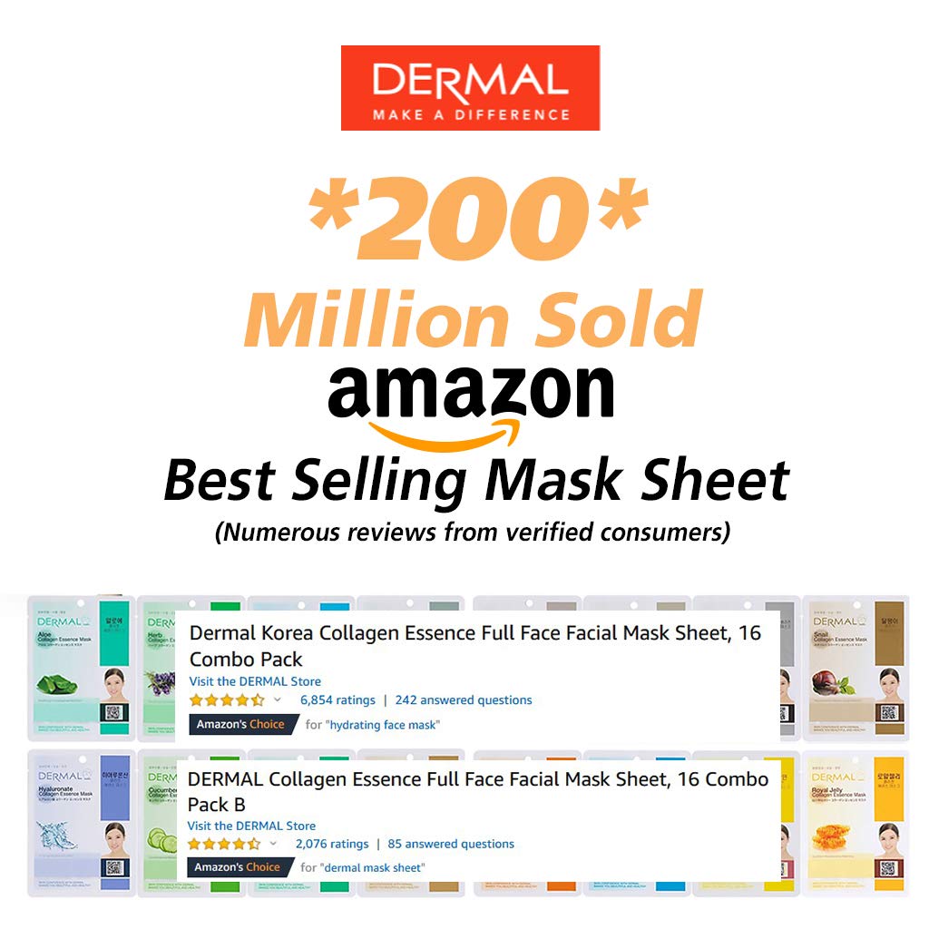 Download Buy Dermal Korea Collagen Essence Full Face Facial Mask Sheet Combo Pack 16 Pack Online At Low Prices In India Amazon In PSD Mockup Templates