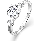 Blaniy Infinity Promise Rings for Her 925 Sterling Silver 1CT Round Cut Engagement Ring Wedding Eternity Anniversary Rings for Women Size 5-10