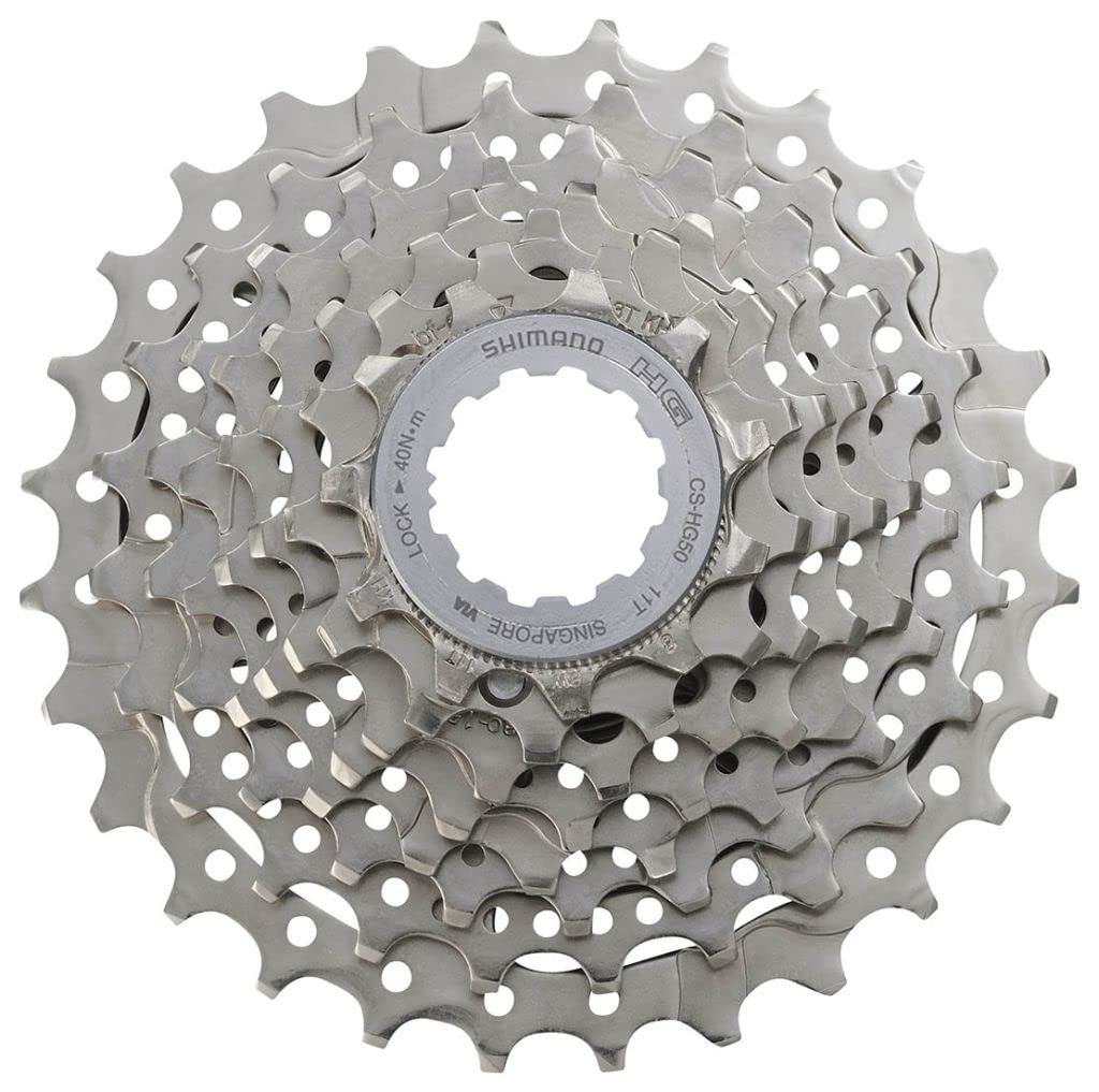 SHIMANO HG50 8 Speed Cassette - Silver, 11-30 Teeth