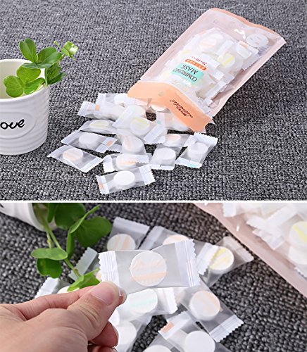 Facial Compressed Mask Paper, 30 Pcs DIY Cotton White Natural Spa Skin Care Compress Mask Treatment Fiber Face Masks