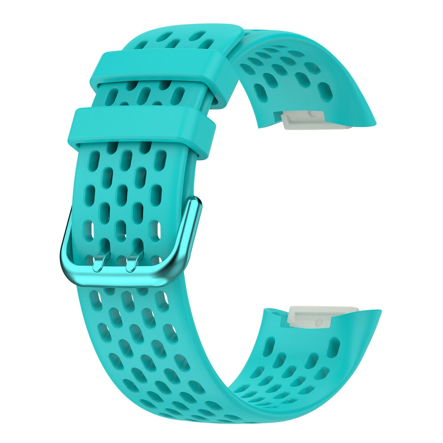 Panda Bobo Compatible with Fitbit Charge 5 Charge 6 strap Replacement Band Mesh Wristband Women Men Small large (Teal)