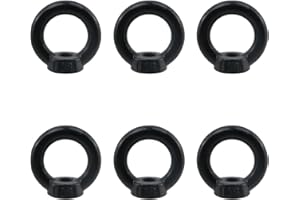 Antrader M8 Metric Ring Shape Lifting Eye Nut,6PCS 304 Stainless Steel M8 Ring Eye Bolts Threaded Nuts