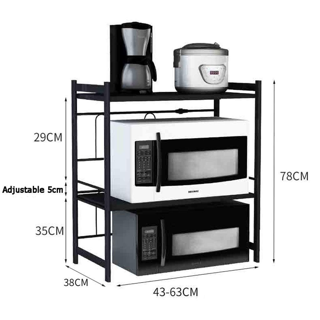 Cocina Retráctil Horno Microondas Estantes Estante Doble Estante ...