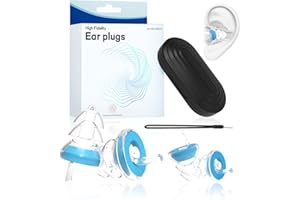 EARHOPE Ear Plugs for Sleeping Noise Cancelling, Reusable High Fidelity Ear Plugs, 2 Pairs Perfect Comfy Silicone Ear Plugs with Storage Box for Sleeping, Concerts, Festivals, Motorcycles