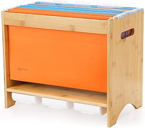 Desktop Hanging File Holder Bamboo File Drawer Organizer Store Letter Paper, A4, FC, Legal documents