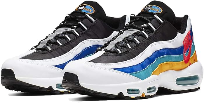 Amazon Co Jp ナイキ Nike エア マックス 95 Se Air Max 95 Se ホワイト ユニバーシティゴールド ティールネビュラ レッドオービット Aj18 123 ナイキジャパン正規品 25 0cm スポーツ アウトドア
