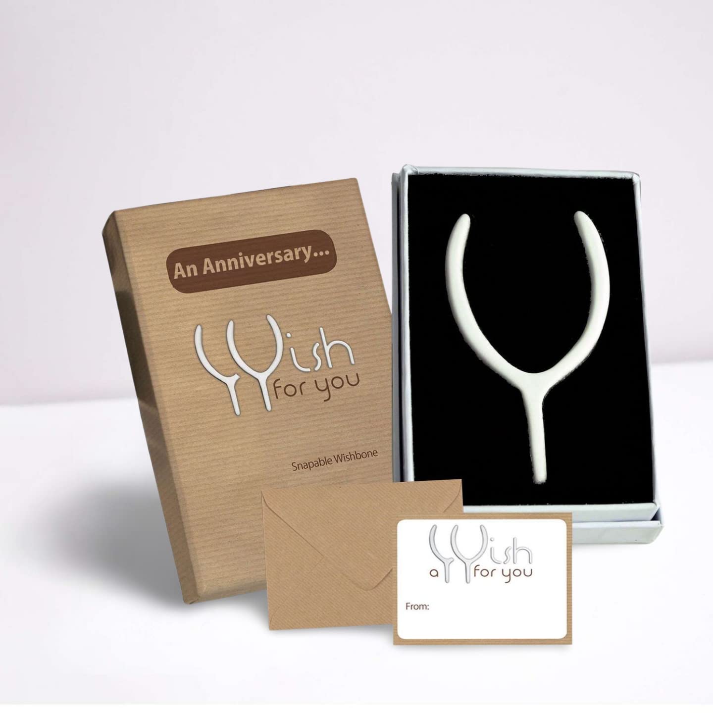 Jemsideas Anniversary Snapable Wishbone Gift & Card From Perfect Keepsake/Present For A Couple, Friends, Husband, Wife, Partner (Anniversary)