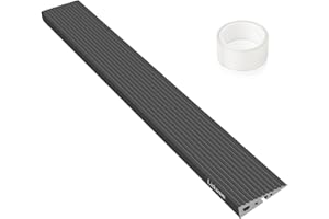 LIEKUMM 1" Rise PVC Threshold Ramp for Doorways, 1700 Lbs Capacity, Transition Ramp for Wheelchairs, Strollers, and Scooters, Cuttable, Black