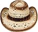 AbbyLexi Men & Women's Western Style Cowboy Cowgirl Straw Hat with Bull Big Bead Band