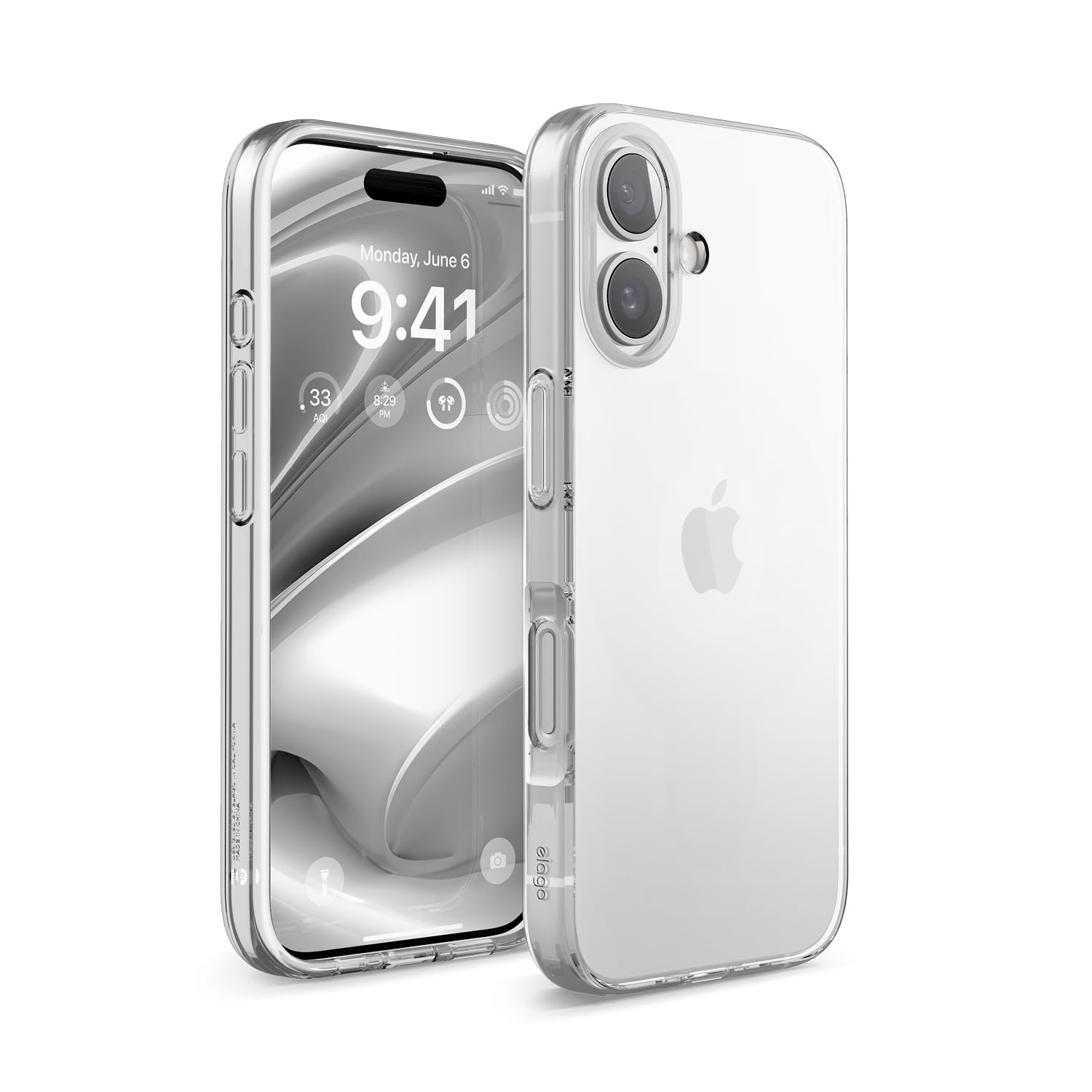 elago Hybrid Clear Case Compatible with iPhone 16 Case Cover 6.1" - PC + TPU Hybrid Technology, Shockproof bumper, Raised Camera Protection, Durable Scratch-Resistant (Transparent)