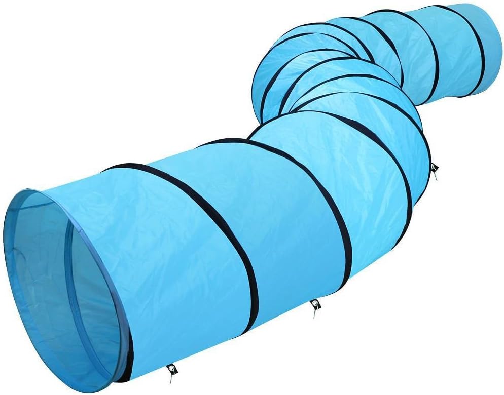 Yaheetech 546 cm /18’ Agility Tunnel Dog Training Obedience Toy Play Exercise for Running Dogs and Cats