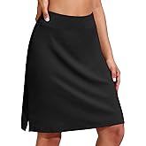 COOrun Women's 20" Knee Length Skorts Skirts Athletic Tennis Skorts Long Golf Skirt with Pockets Modest Skirts