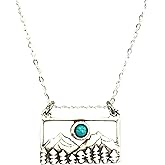 Mountain Necklace Mountain Range Necklace Pendant Silver