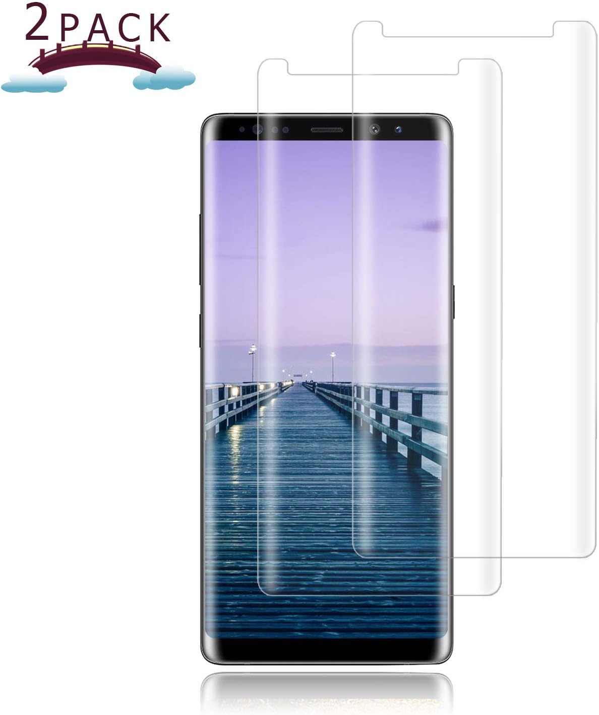Eastoan Samsung Galaxy Note 9 Screen Protector 3D Curved Tempered [Anti-Bubble][9H Hardness][HD Clear][Anti-Scratch][Case Friendly] Glass Screen Film for Samsung Galaxy Note 9