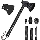 Camping Survival Axe, Multitool Camping Hatchet with Hammer Folding Tactical Hatchet Survival Tools for Hiking, Backpacking, 