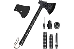 Camping Survival Axe, Multitool Camping Hatchet with Hammer Folding Tactical Hatchet Survival Tools for Hiking, Backpacking, 