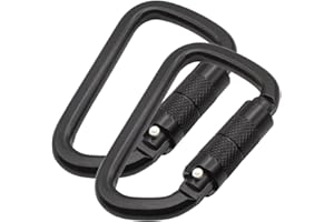 BYANG Auto Locking Carabiner 30KN=6500lbs Heavy Duty Large Clip Climbing Carabiner Twist Lock Carabiners for Rock Climbing, Camping, Gym,Rescue (CE Rated,D Shape)