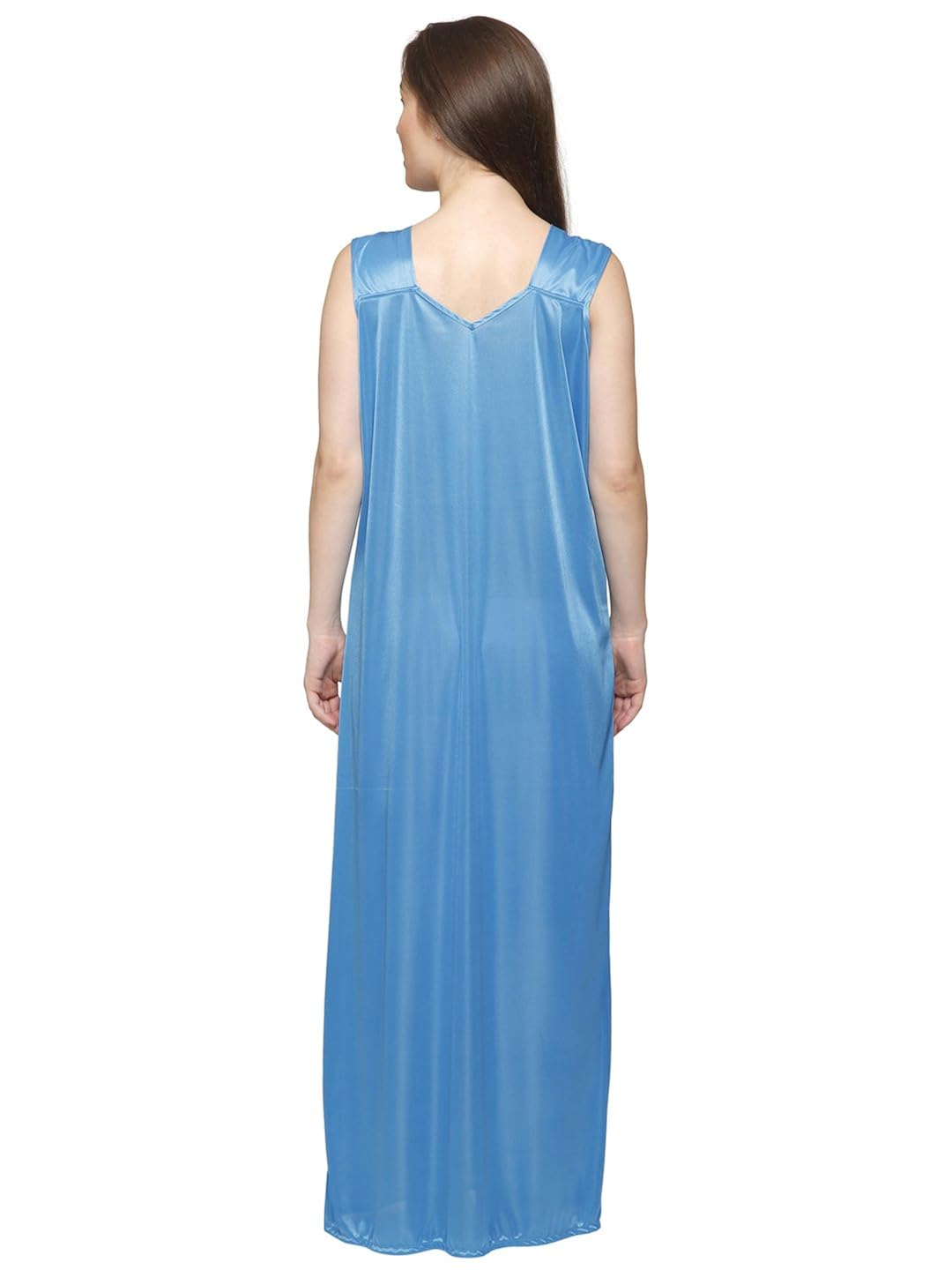 secret wish women's solid satin nighty (magenta, free size)