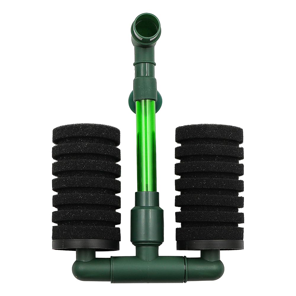 POFET Double Sponge Filter Super Biochemical Filter Sponges for Aquarium Fish Tank with Media Container for Fish Tank Oxygen Increasing and Cycle