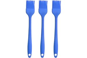 JYYHSF Silicone brush, Oil Brush for BBQ Kitchen Cooking Baking and Grilling(3 PCS,Blue)