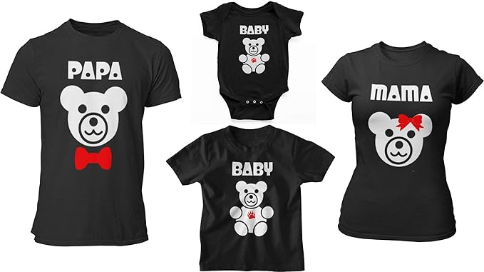 mama bear papa bear baby bear shirts
