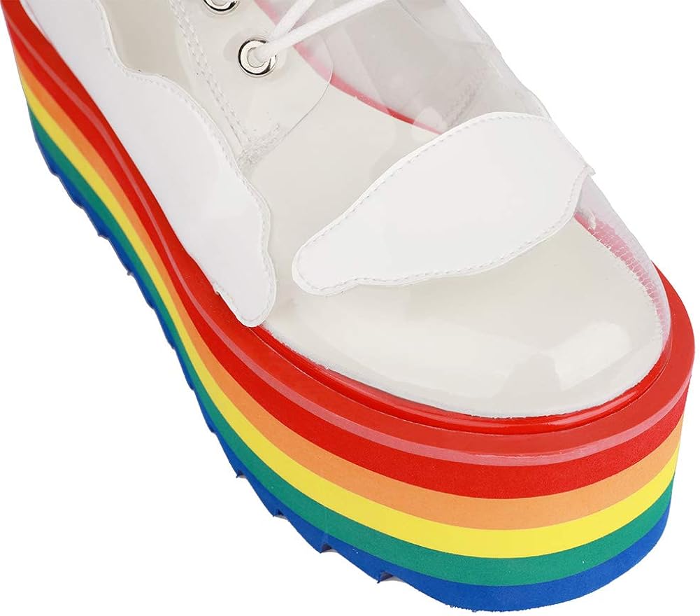 platform shoes rainbow