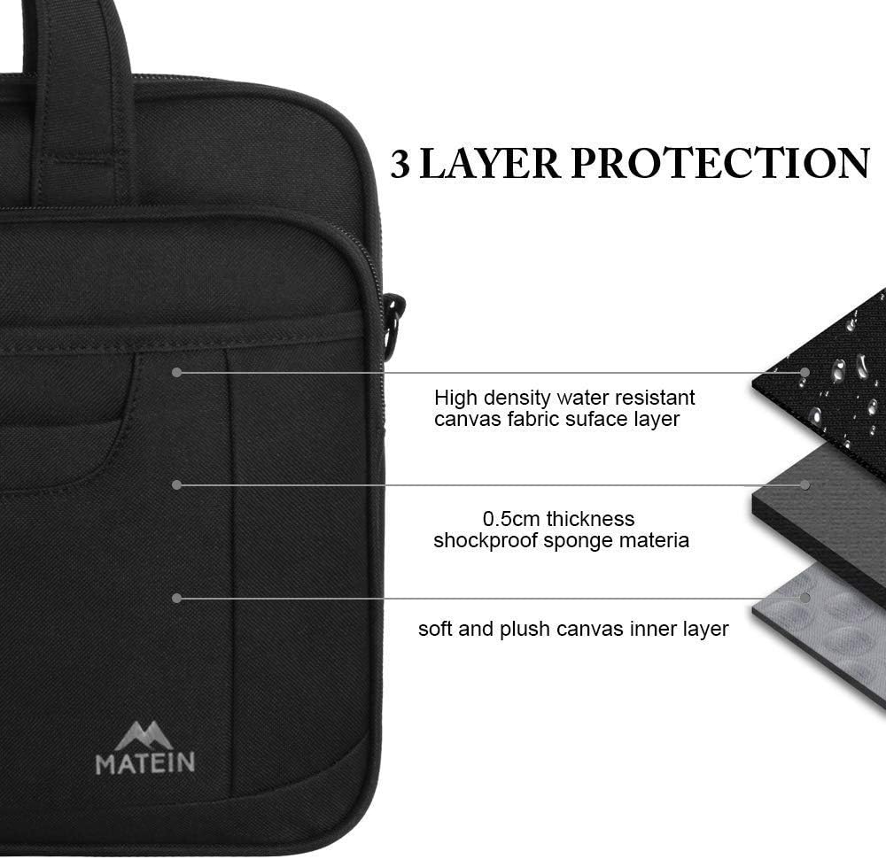 Laptop Bag 15.6 Inch, Laptop Briefcase Business Office Bag for Men Women, Water Resistant Durable Shoulder Messenger Bag for Notebook Computer MacBook Acer HP Dell, Black: Computers & Accessories