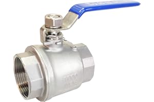 LOZOME 1-1/2" Female Ball Valve NPT Thread 316 Stainless Steel Full Port Ball Valve WOG1000 US Stock