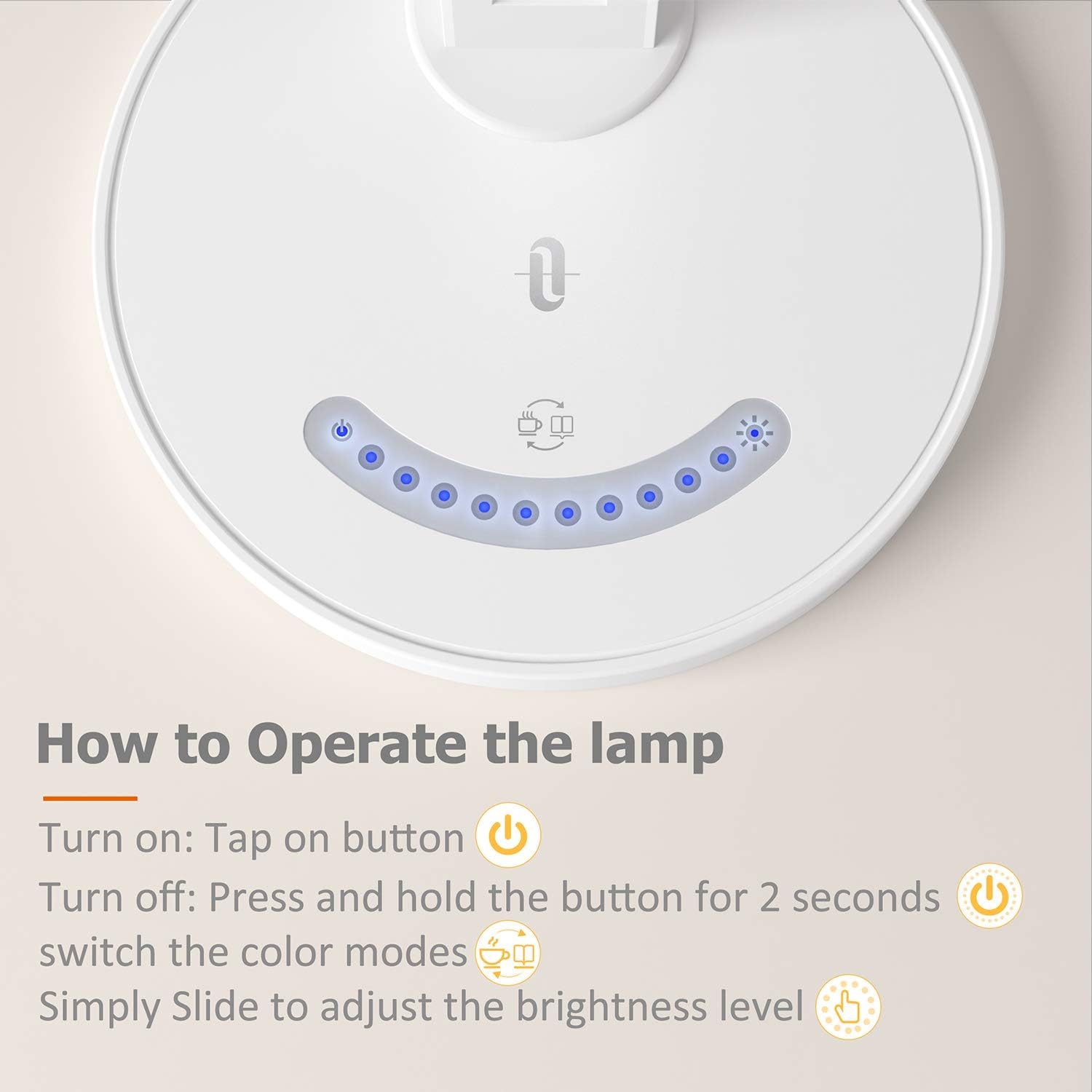 TaoTronics LED Desk Lamp, Eye-caring Table Lamps, Dimmable Office Lamp with USB Charging Port, 5 Lighting Modes with 7 Brightness Levels, Touch Control, White, 12W, Philips EnabLED Licensing Program: Home Improvement