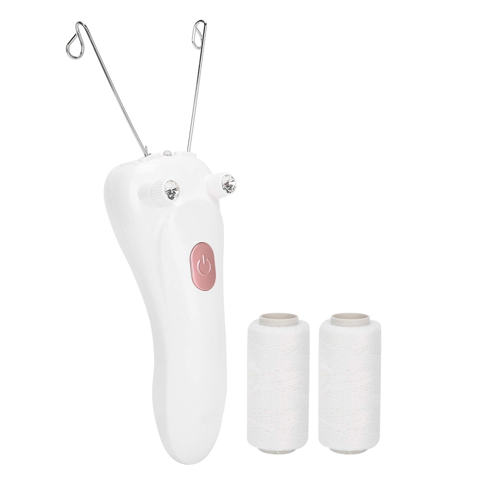 Threading Hair Removal Epilator, Electric Physical Threading Body Hair Removal Epilator for Women, USB Hair Removal Machine with 2 Cotton Thread for Remove Eyebrow Lip Chin