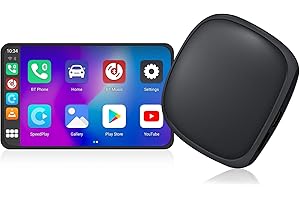 CARABC Wireless CarPlay Adapter with Netflix &YouTube & Disney+ Android Auto Wireless Adapter The Multimedia Video Magic Box AI Box USB Dongle for Factory Wired CarPlay Cars