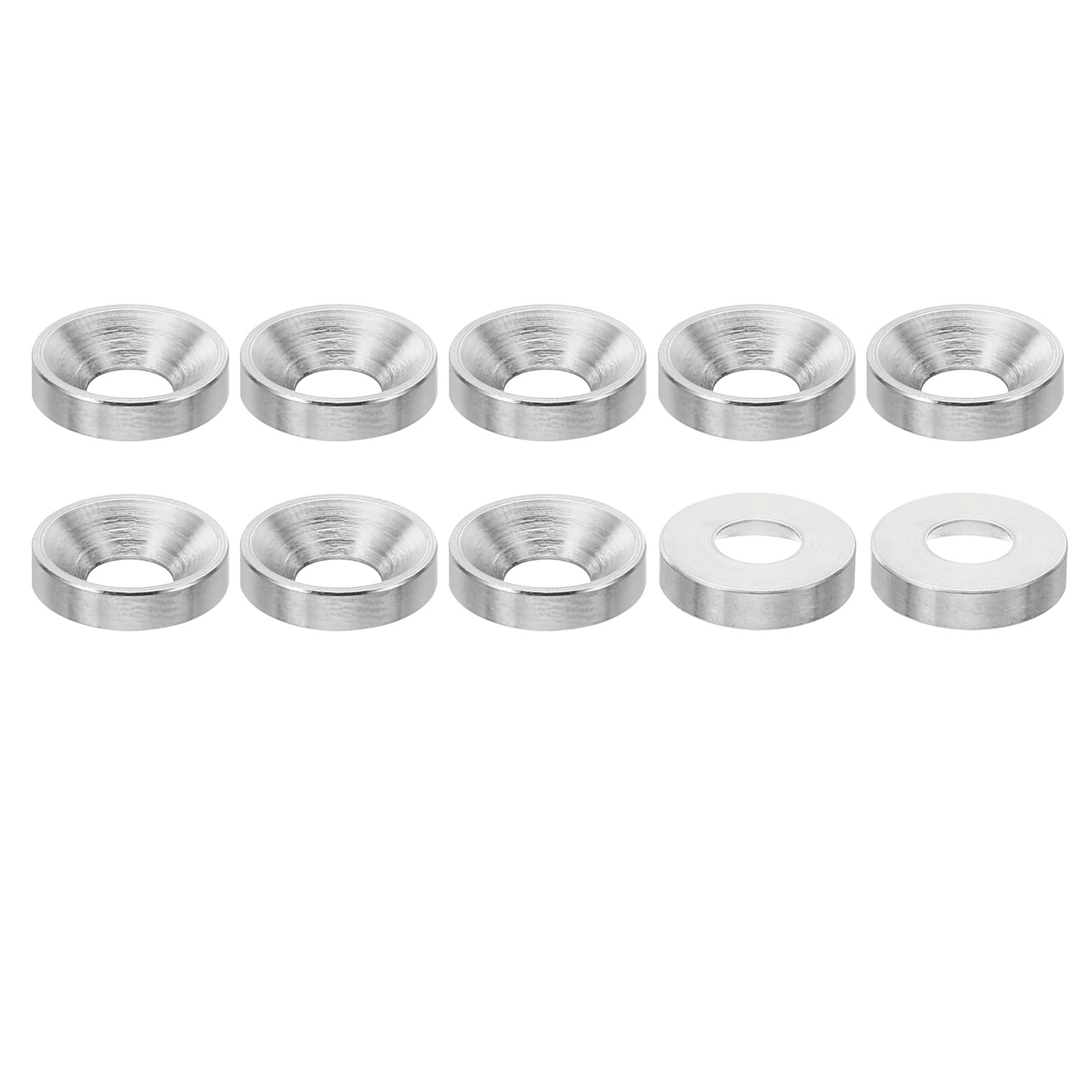 PATIKIL M5 Finish Countersunk Washer, 10pcs 13mm Dia. 3mm Tall Solid 304 Stainless Steel CNC Finish Cup Washer Flat Screw Head Gasket for Construction — image 1