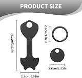Asheyya 4 Set Trolley Key Release Tool Stainless Steel Token view 3