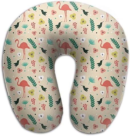 Flamingos Tropical Birds Neck Pillow Support Neck Long Flight Train Fashions
