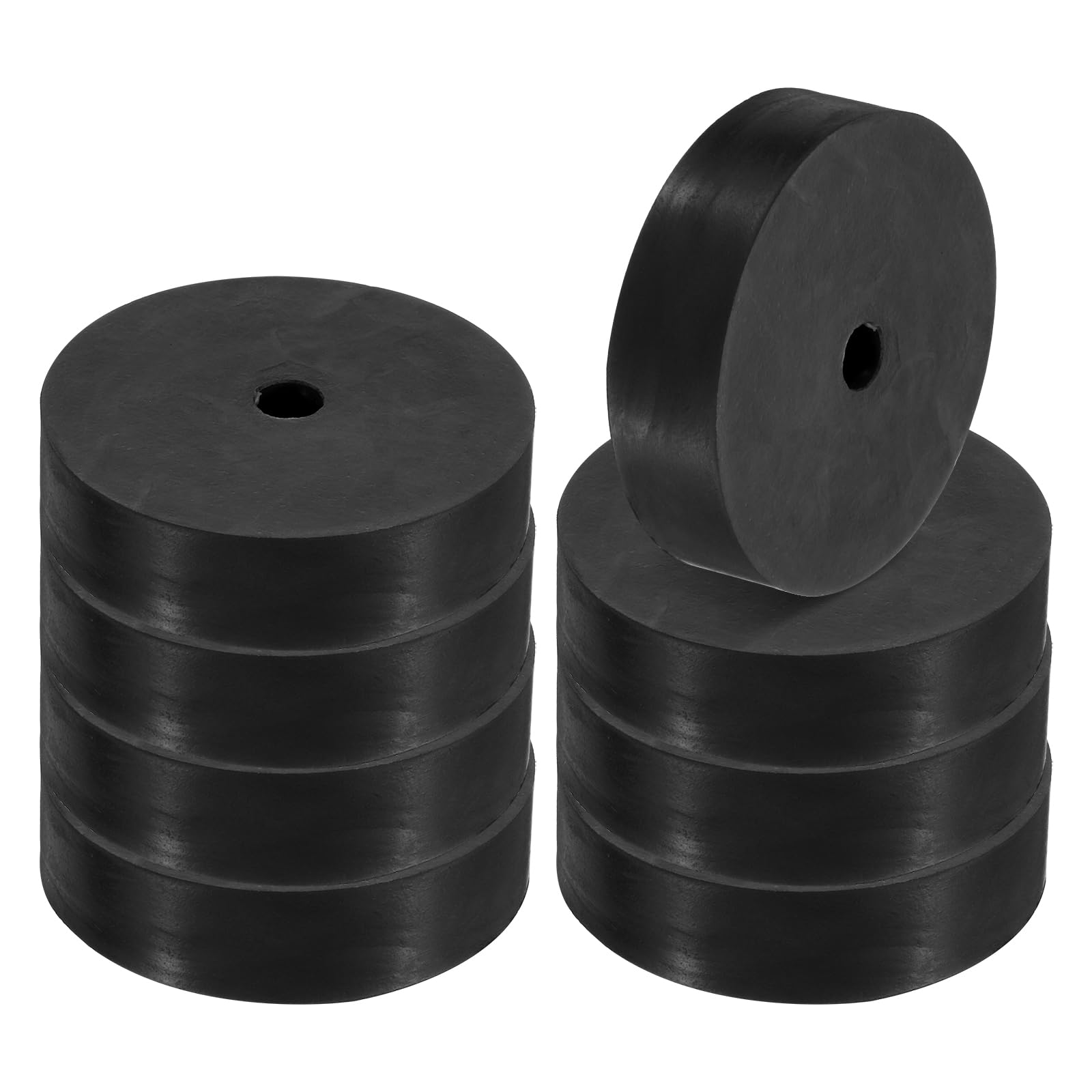 PATIKIL Multi Purpose Rubber Spacer, 8 Pcs 3.1"OD 0.47"ID 0.8"Thickness Neoprene Round Anti-Vibration Isolation Pads Isolator Rubber Bushings Spacer Washer for HVAC Bolts Car Accessories