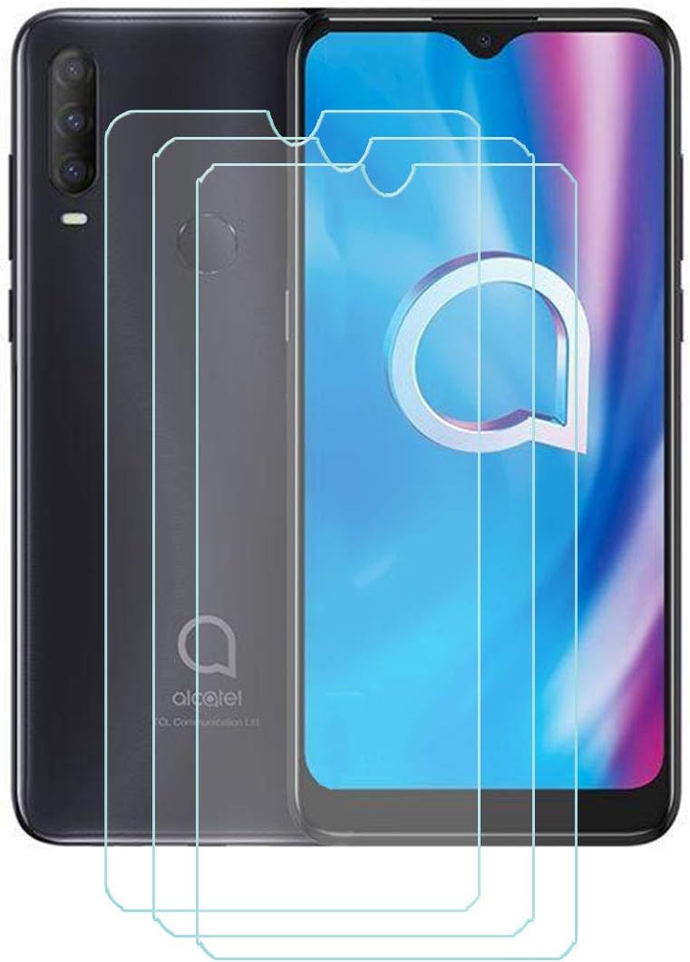 FZZ (3-Pack) Screen Protector for Alcatel 1S 2020, Anti Scratch 9H Hardness Protective Film Premium HD Clarity Tempered Glass Friendly Designed for Alcatel 1S 2020 (6.22")