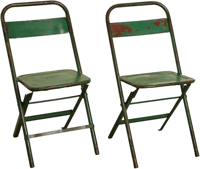 Vintage Klappstuhl Easy Metall Grün Shabby Chic Outdoor Stuhl: Amazon