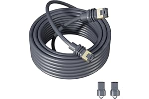 Klutchtech for Starlink Gen 3 Cable/Mini, 50FT Compatible with Starlink Replacement Cable Fits Standard V3/Mini Waterproof Gray (15M/50FT)