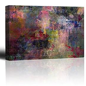 Vibrant and Colorful Splattered Watercolor Paint - Giclee Print Abstract Canvas Wall Art Rustic Home Art - 12x18 inches