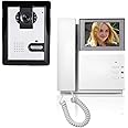 AMOCAM Video Door Phone System, 4.3 Inches Clear LCD Monitor Wired Video Intercom Doorbell Kits, IR Night Vision Outdoor Camera Door Intercom, Doorphone Telephone Style for Home Improvement