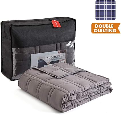 Amazon.com: ACOMOPACK Double Stitch Weighted Blanket 15 lbs 48''x 78